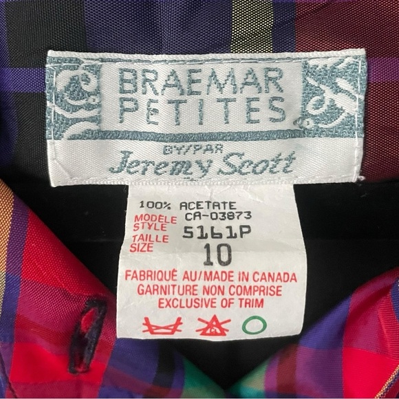 Vintage Multicolor Plaid Blazer - Picture 6 of 6